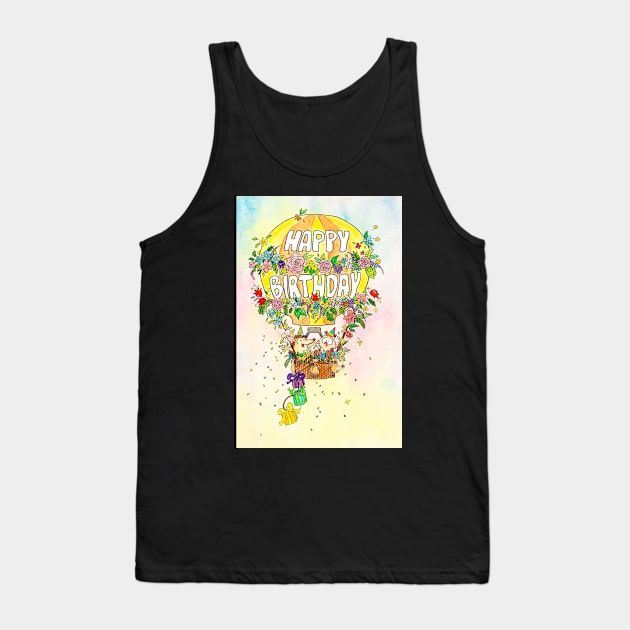 Happy Birthday Balloon greeting card Tank Top by nicolejanes